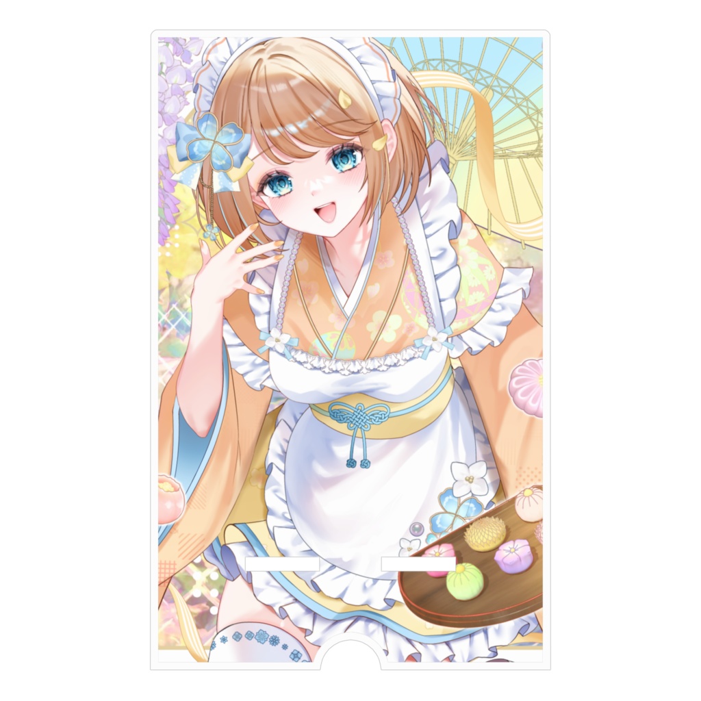 四ツ葉スマホスタンド ~和菓子はいかが~