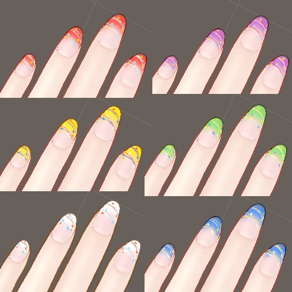 【 舞夜 / 無料 】水風船ネイル 7色x2タイプ