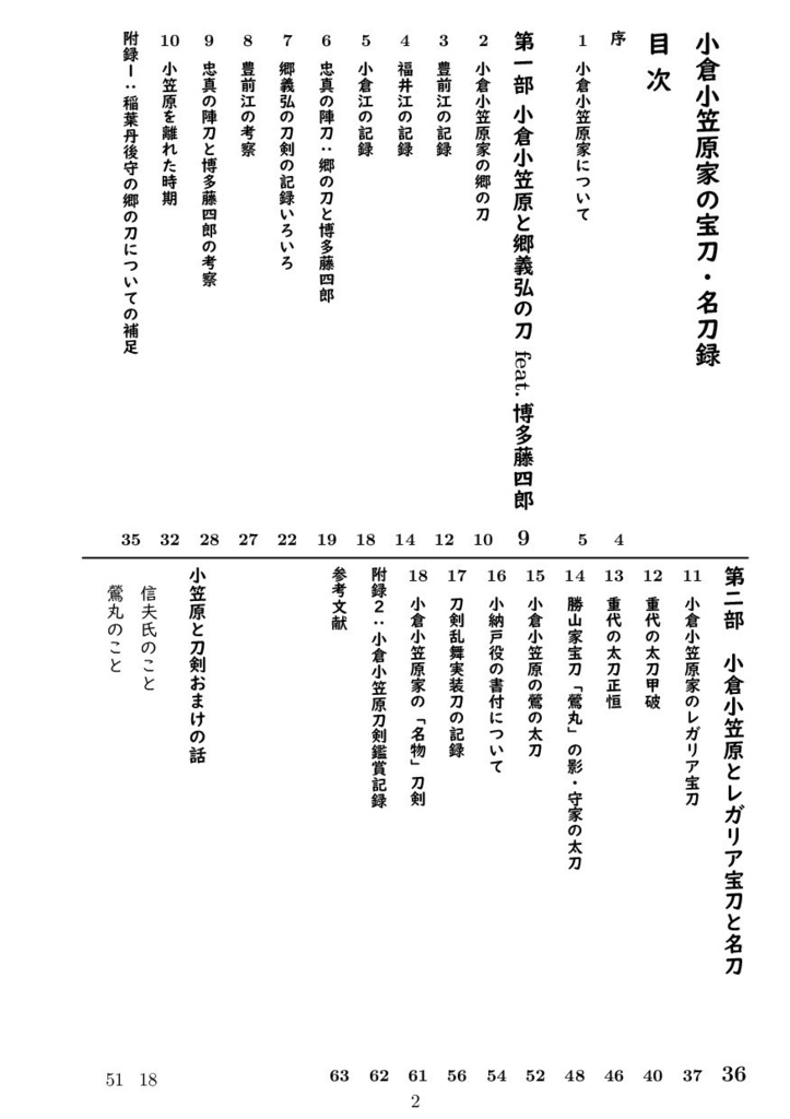 【PDF版】小倉小笠原刀宝刀・名刀録 本編+補遺