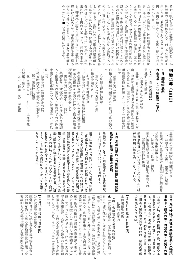 刀剣新聞集成-明治編- 2026/9/19 ver.