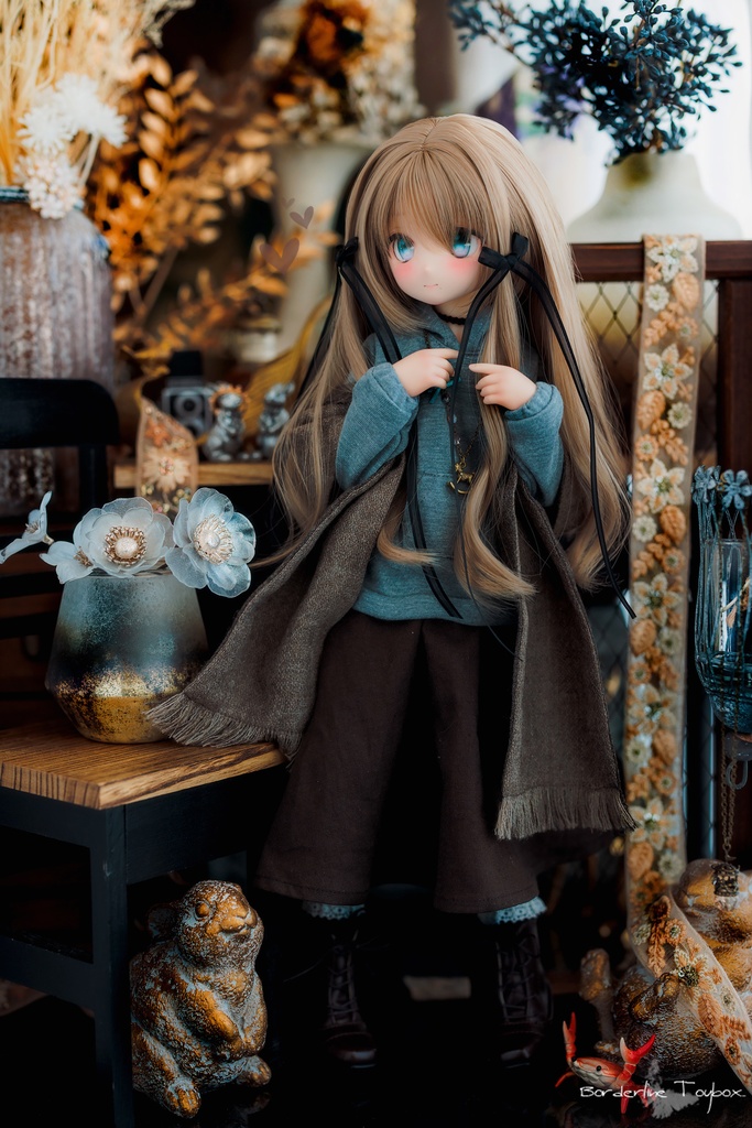 受注製作(5月発送予定):MDD用ラフシルエットロングパーカー&ウォーンインクローズスカート セット