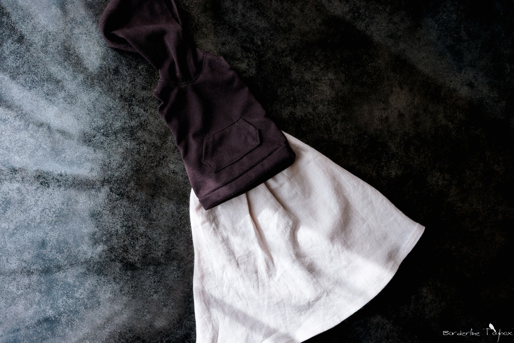 受注製作(5月発送予定):MDD用ラフシルエットロングパーカー&ウォーンインクローズスカート セット