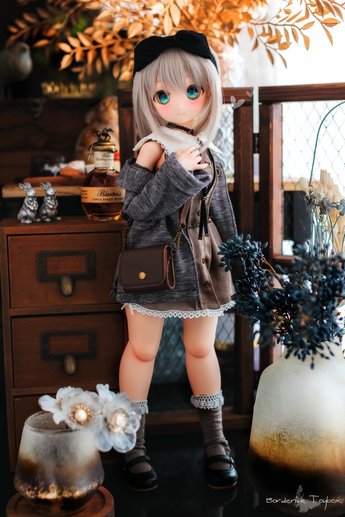 受注製作(5月発送予定):MDD用ボックスカラーワンピースMC&ワンボタンロングカーディガンⅡ セット