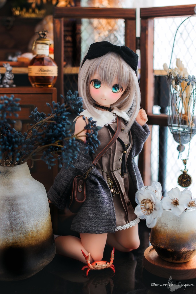 受注製作(5月発送予定):MDD用ボックスカラーワンピースMC&ワンボタンロングカーディガンⅡ セット