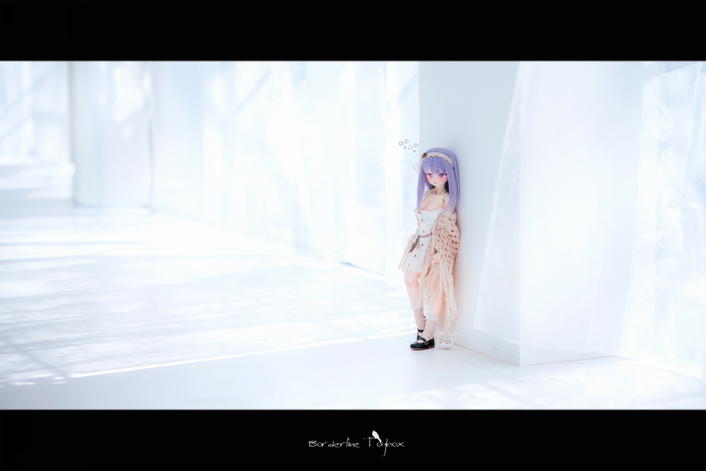 受注製作(5月発送予定):MDD用フルフロントオープンワンピース&クロスブレードレースチョーカー&ののショール セットVer.スノウホワイト