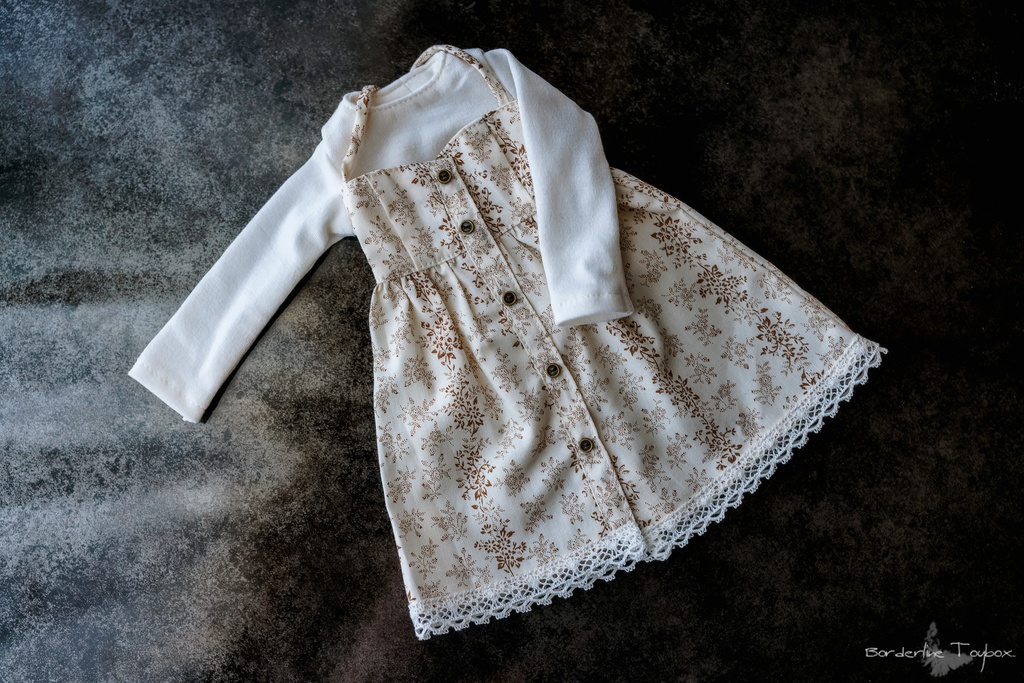 即納:DD&MDD用ハイスムースクルーネックセーター&フルフロントオープンワンピース セット