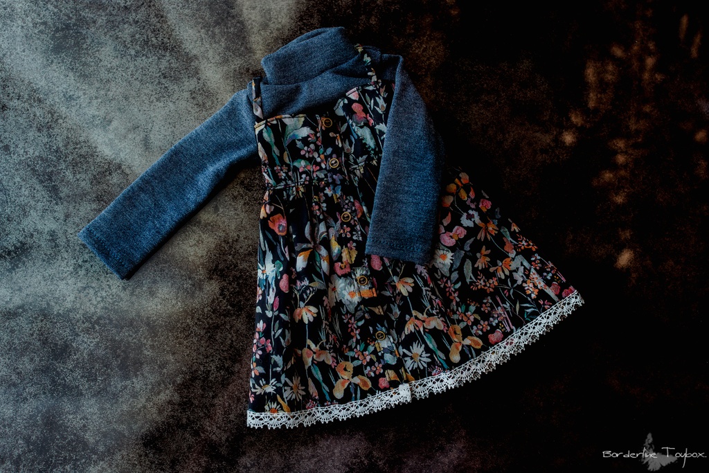 即納:MDD用ハイスムースタートルネックセーター&フルフロントオープンワンピース セット