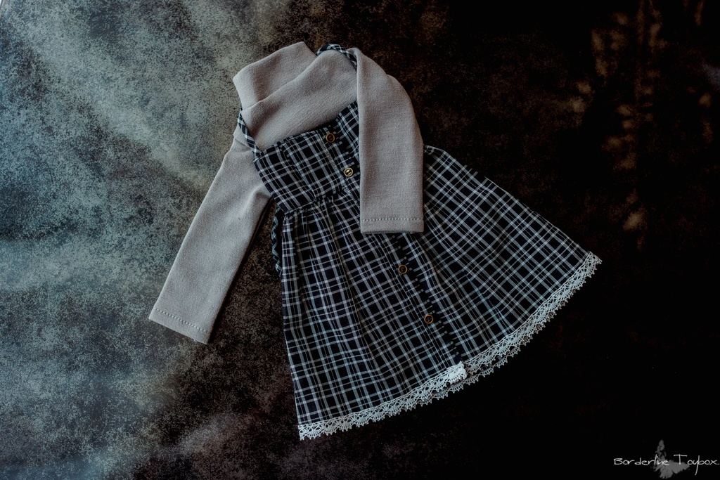 即納:MDD用ハイスムースタートルネックセーター&フルフロントオープンワンピース セット