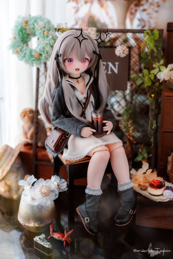 即納:セーラーノースリーブワンピース&ワンボタンロングカーディガン セット