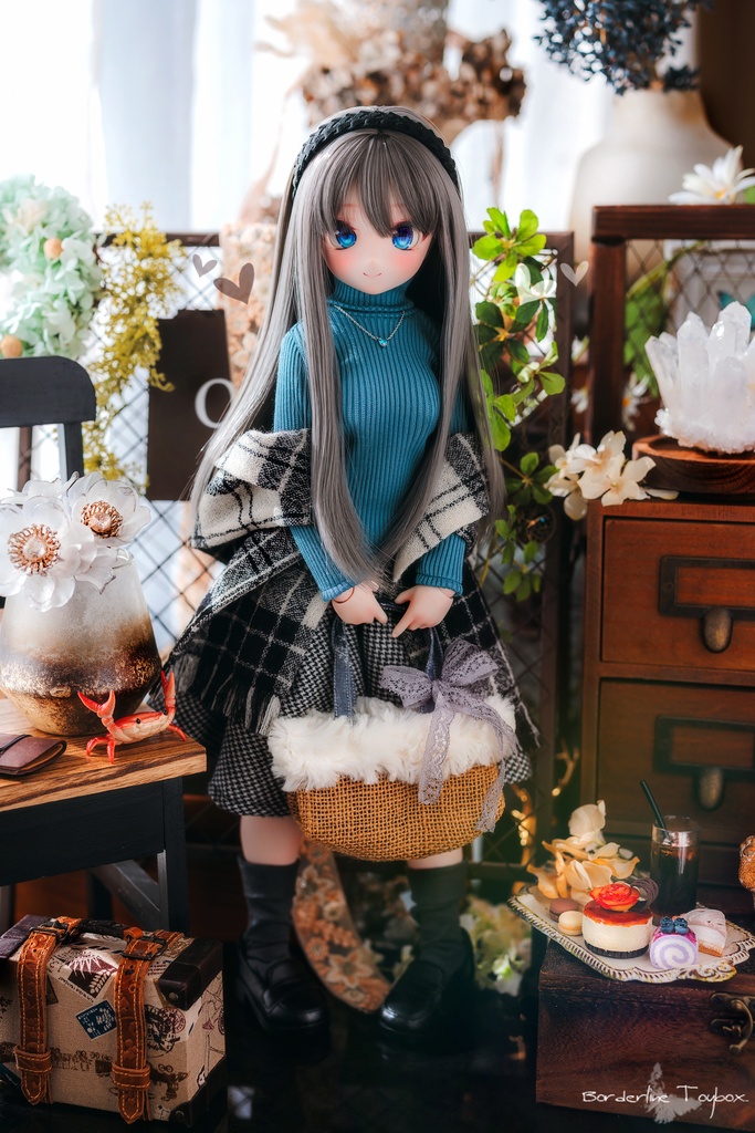 受注製作(10月発送予定):ブライトプレーティングリブニットセーター&メルティングファブリックハイウエストスカートセットVer.ターコイズ#8