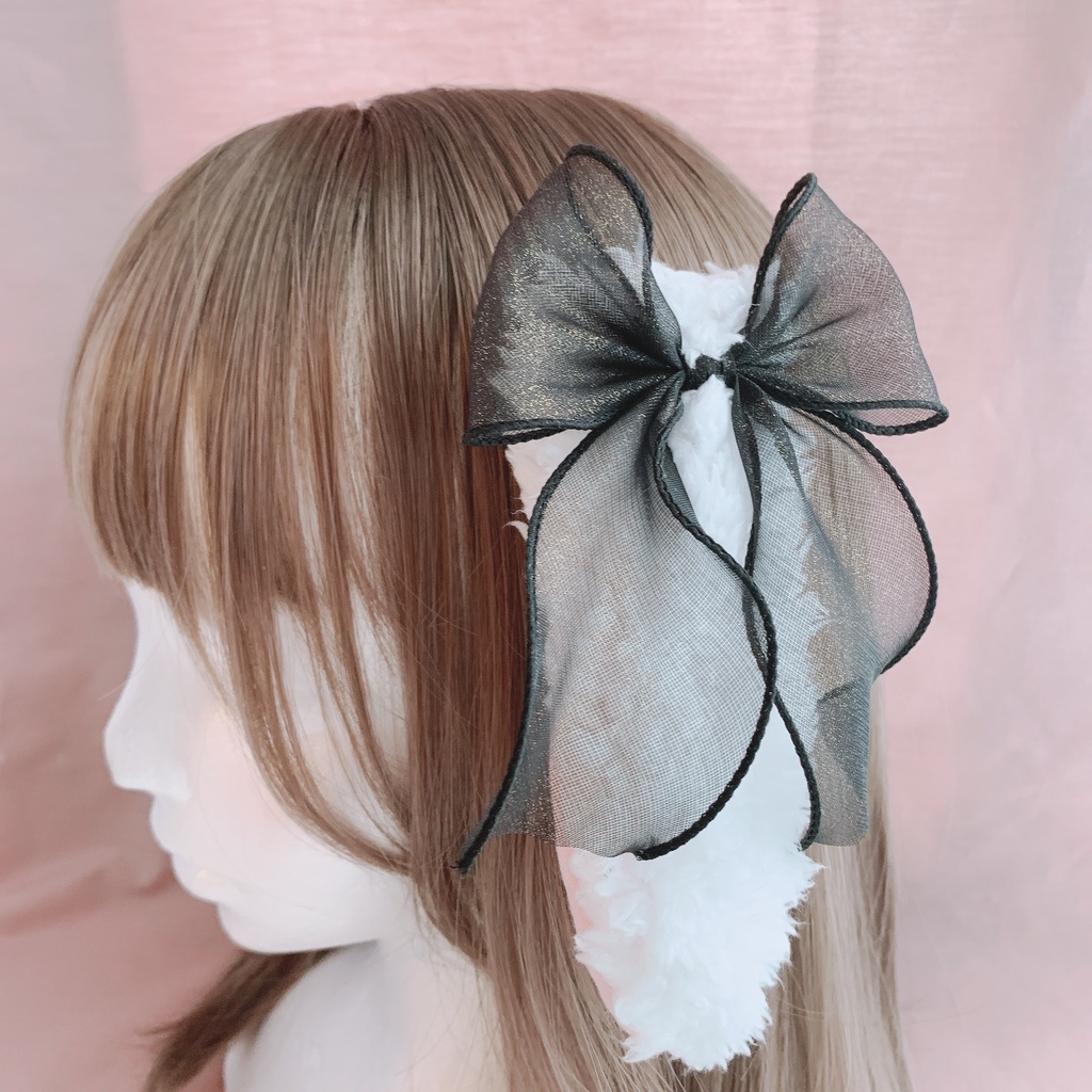 ウェーブシフォンうさぎ耳