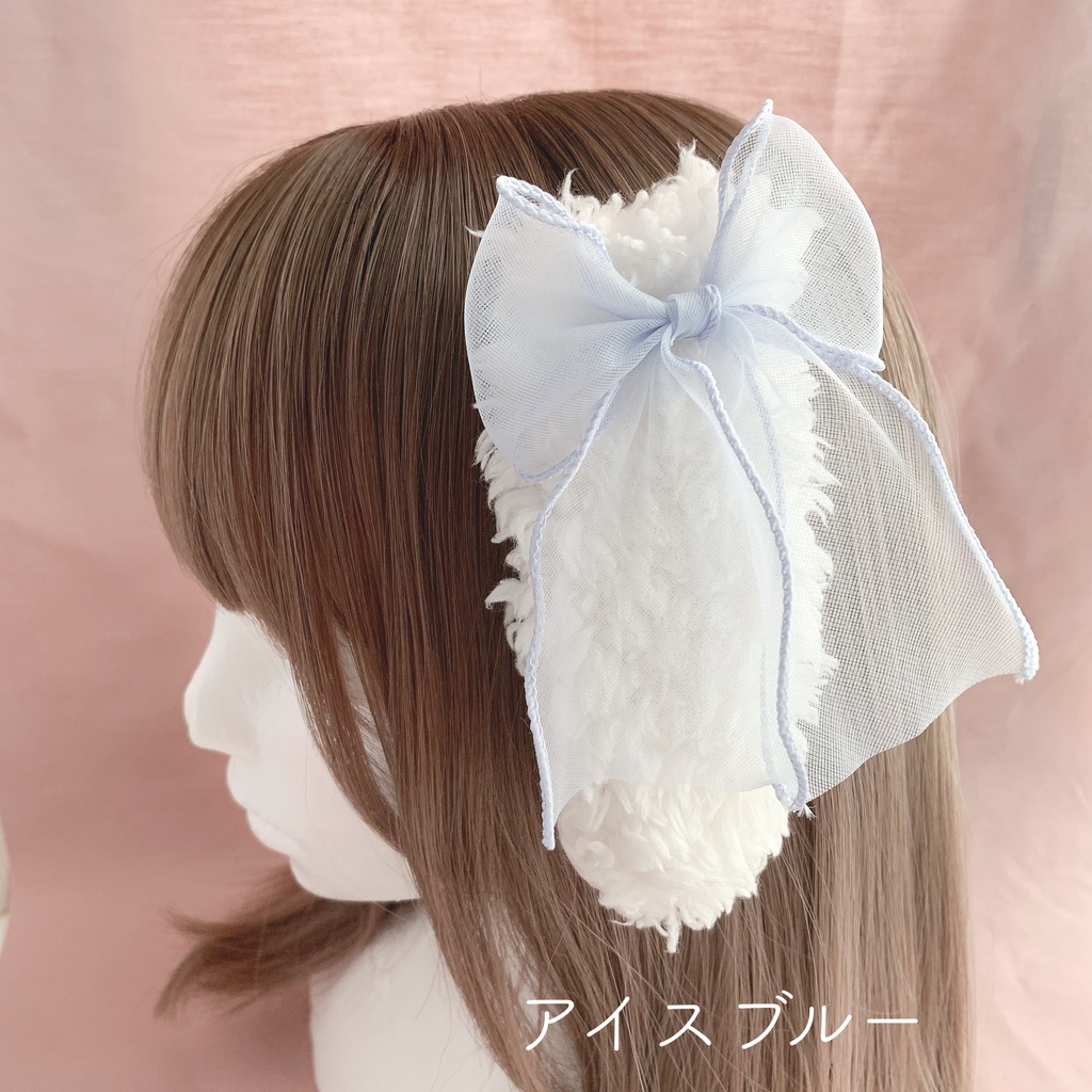 ウェーブシフォンうさぎ耳