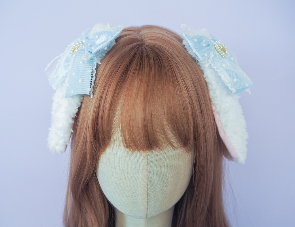 ドットチュールレースりぼん うさぎ耳