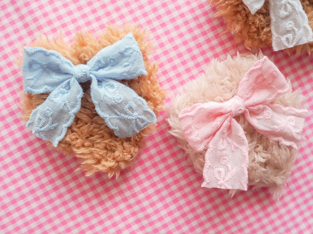 コットンレースりぼん 犬耳