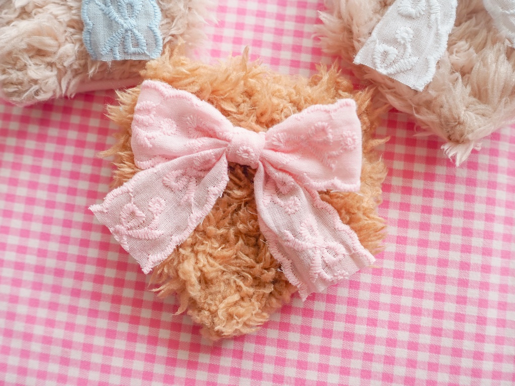 コットンレースりぼん 犬耳