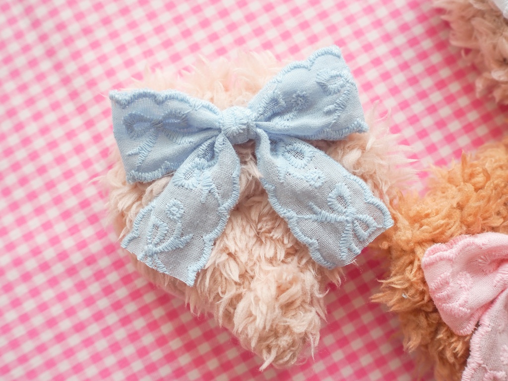 コットンレースりぼん 犬耳