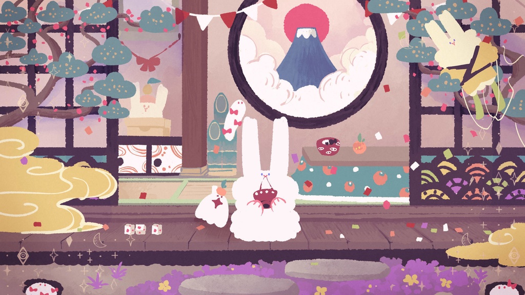 ホリデーな配信画面