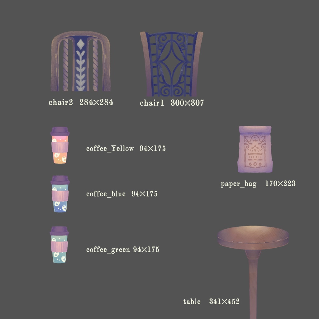 カフェな配信画面