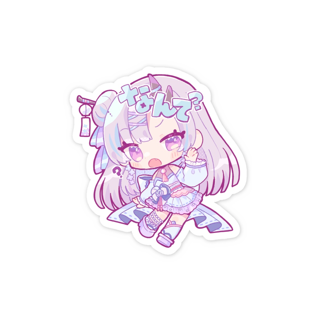 〖 常設 〗花鞠ゆらスマホステッカー|なんて?