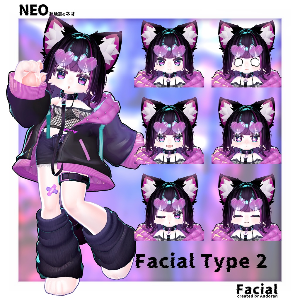 【オリジナル3Dモデル】路地裏のネオ-Neo-