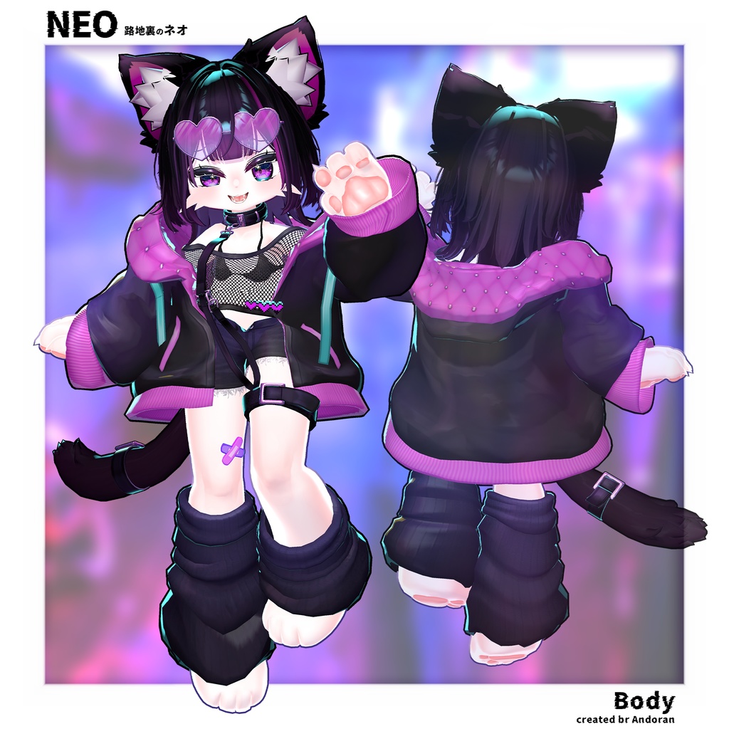 【オリジナル3Dモデル】路地裏のネオ-Neo-