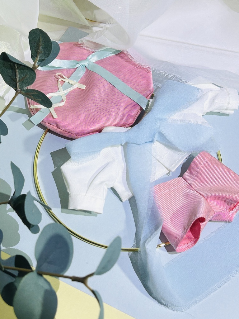 春のバルーン袖 ツィード、さくら