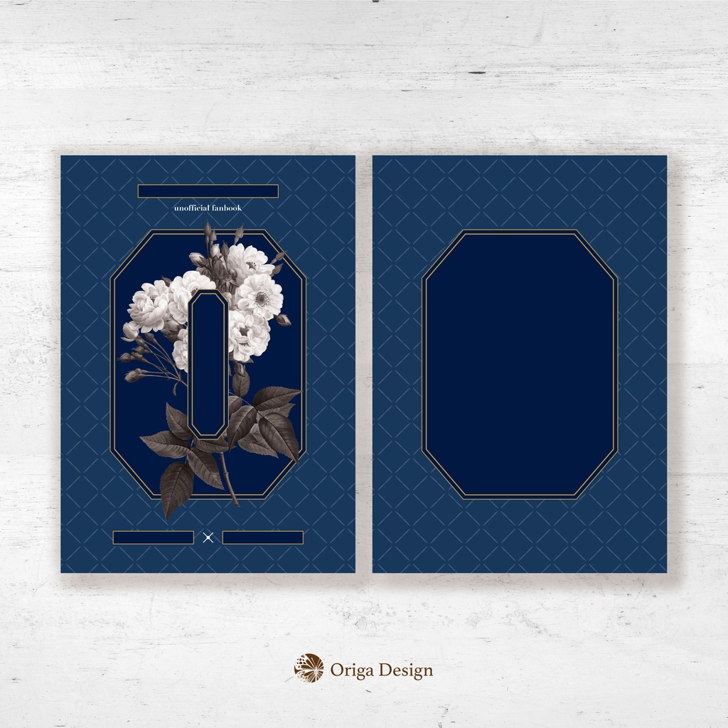 【印刷可能】アンティークな花の表紙素材(裏表紙あり)