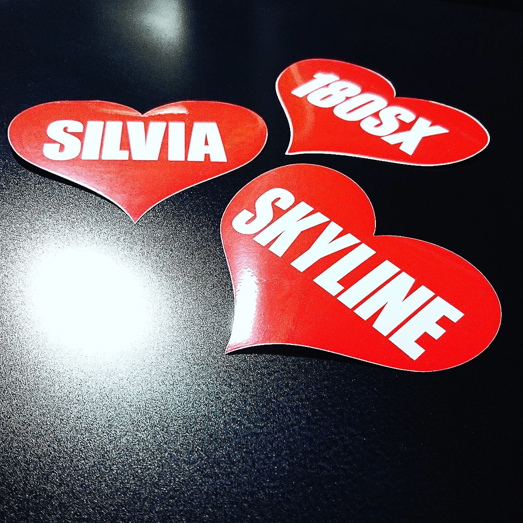 SILVIA HEART RED STICKER - シルビア ハート レッド ステッカー / NISSAN 日産 JDM ドリフト カスタム