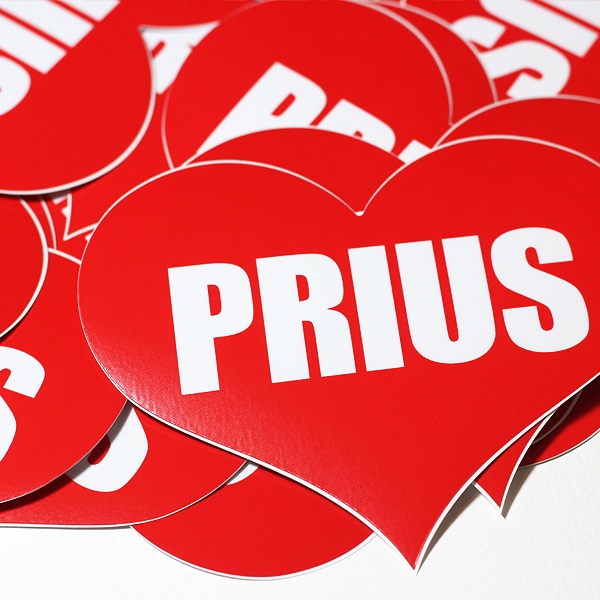 PRIUS HEART RED STICKER - プリウス ハート レッド ステッカ ー / TOYOTA トヨタ