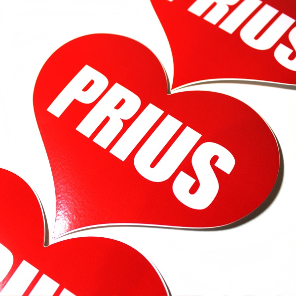 PRIUS HEART RED STICKER - プリウス ハート レッド ステッカ ー / TOYOTA トヨタ
