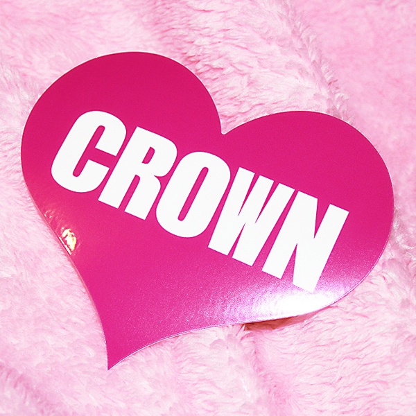 CROWN HEART PINK STICKER - クラウン ハート ピンク ステッカ ー / TOYOTA トヨタ JDM VIP セダン