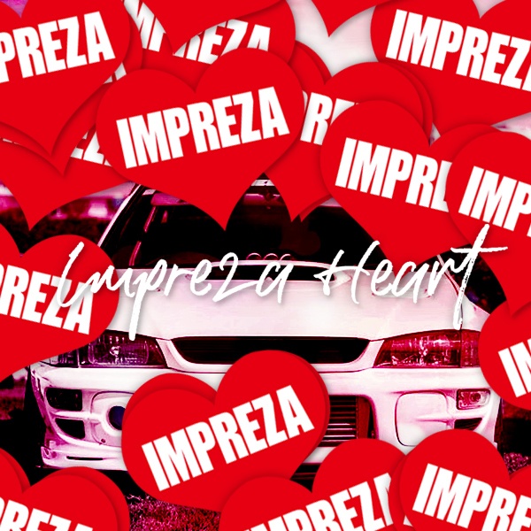 IMPREZA HEART RED STICKER - インプレッサ ハート レッド ステッカー  / SUBARU スバル WRX JDM