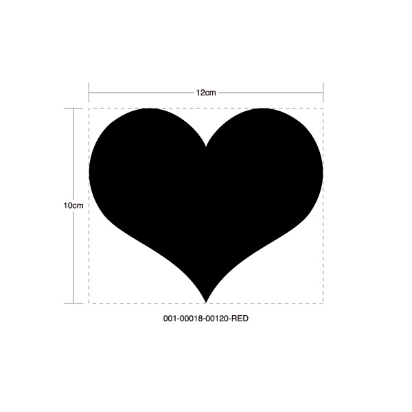 IMPREZA HEART RED STICKER - インプレッサ ハート レッド ステッカー / SUBARU スバル WRX JDM