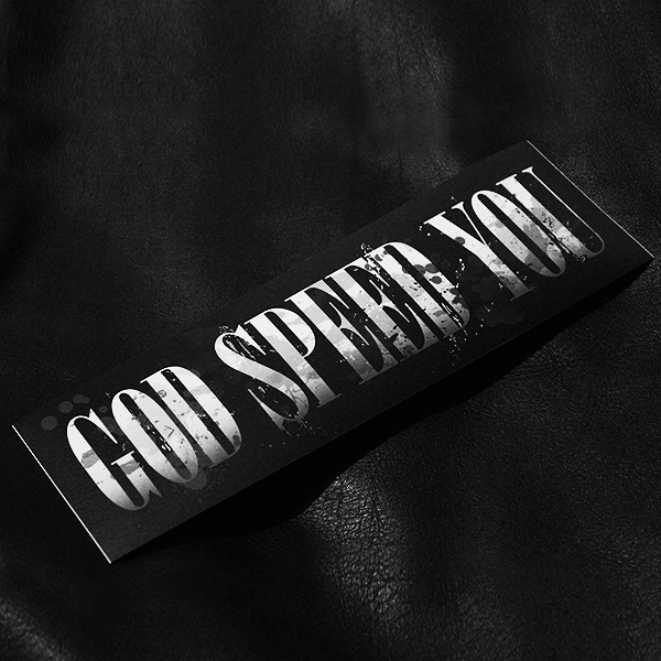 GOD SPEED YOU STICKER - ゴッドスピードユー ステッカー / カスタム 旧車 ブラック
