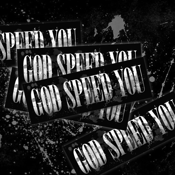 GOD SPEED YOU STICKER - ゴッドスピードユー ステッカー / カスタム 旧車 ブラック