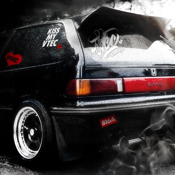 KISS MY VTEC STICKER - キスマイブイテック ステッカー / JDM カスタム シビック CIVIC