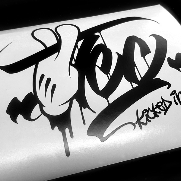 VTEC PEACE HANDSTYLE STICKER - ブイテック カッティングステッカー / EASYSICKS ハンドスタイル