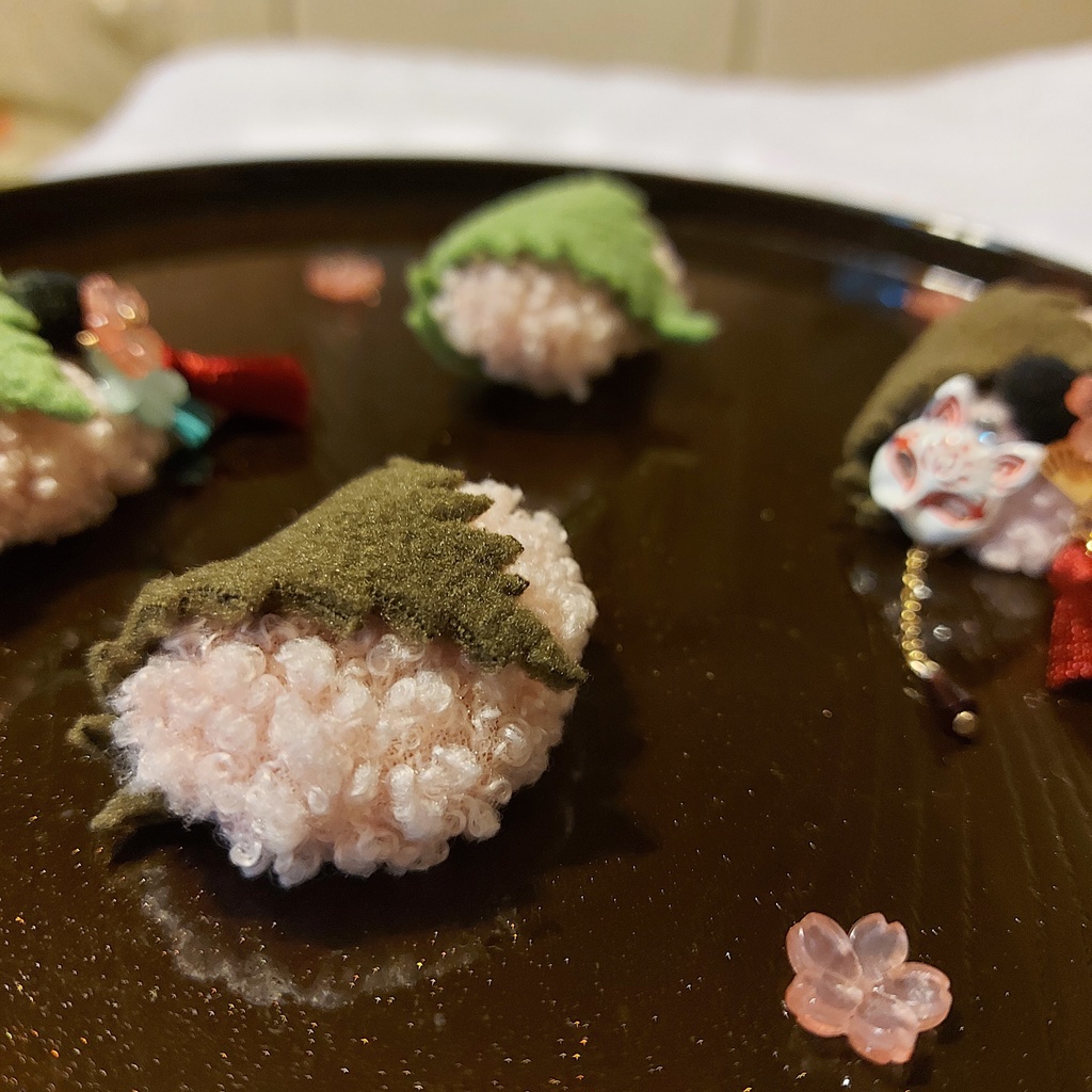 ぬいぐるみ用 桜餅 ミニチュアクッション