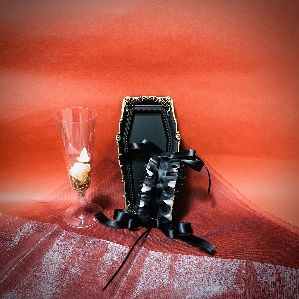 10~12cmぬい用 ヘッドドレス 白 黒