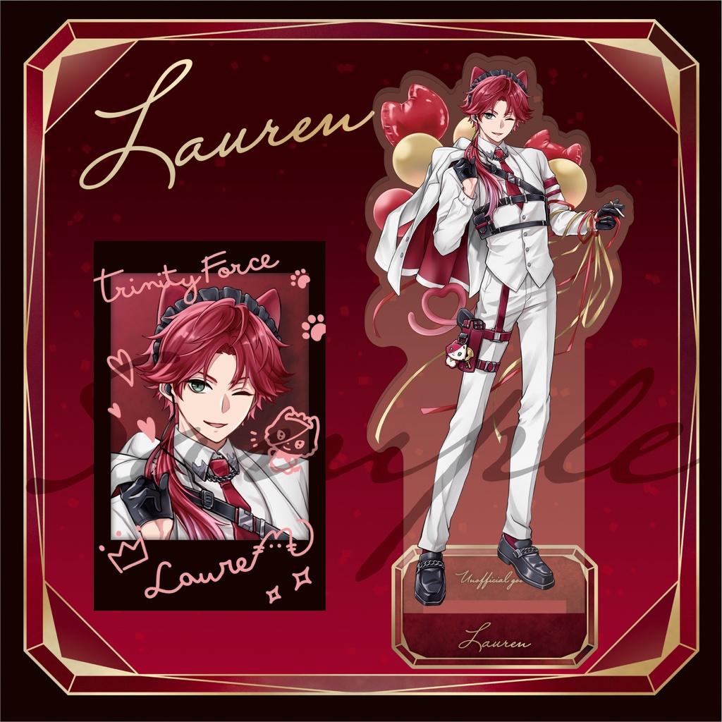 【非公式】アクリルスタンド+チェキ風カードセット / ローレン・イロアス