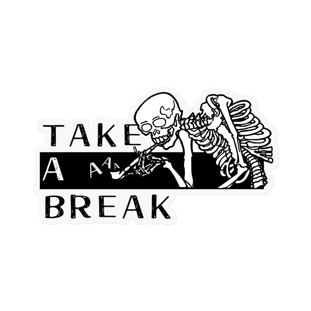 【TAKE A AAA BREAK】《黒ロゴ》クリアステッカー