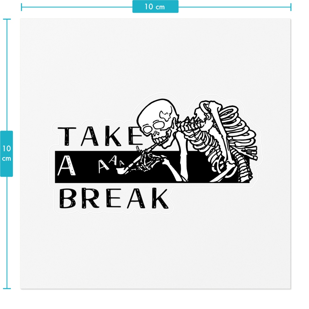 【TAKE A AAA BREAK】《黒ロゴ》クリアステッカー