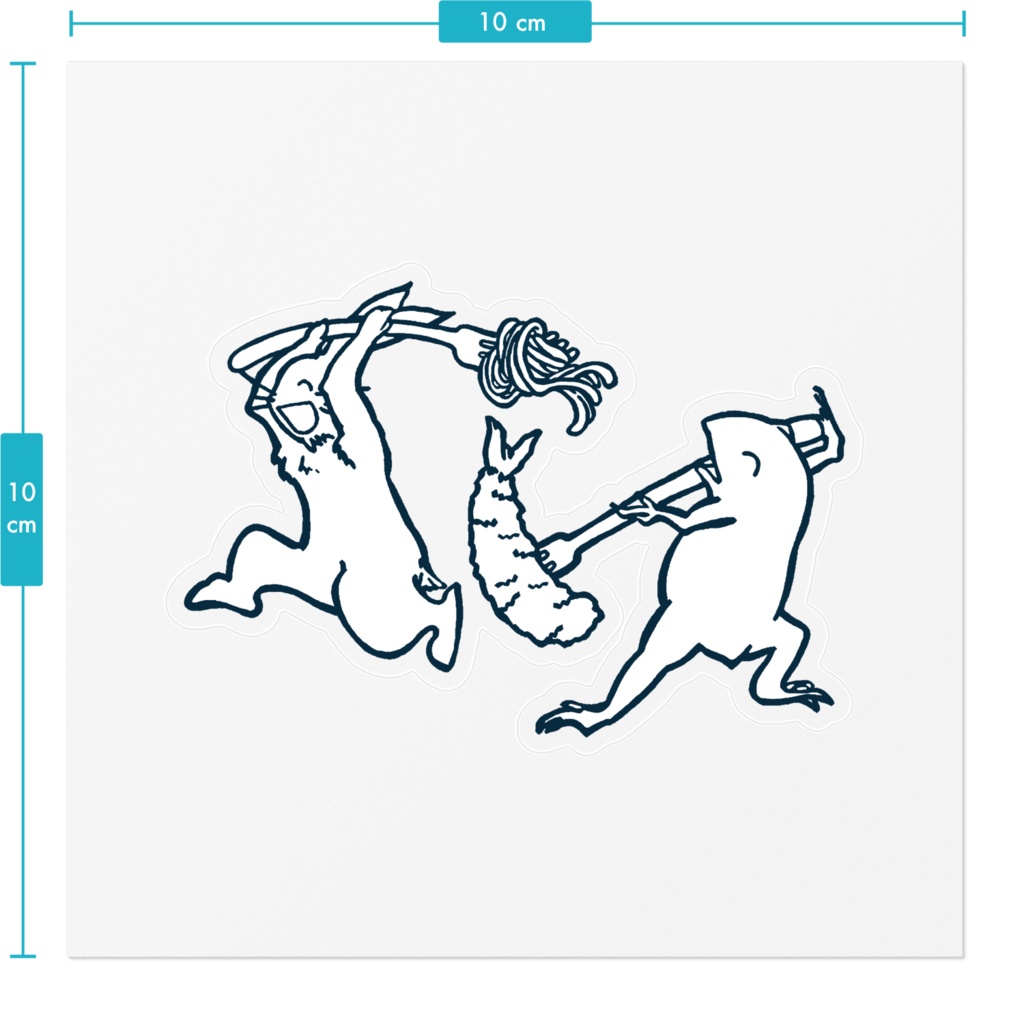 【ぎがといっしょ】《紺線/内白》クリアステッカー