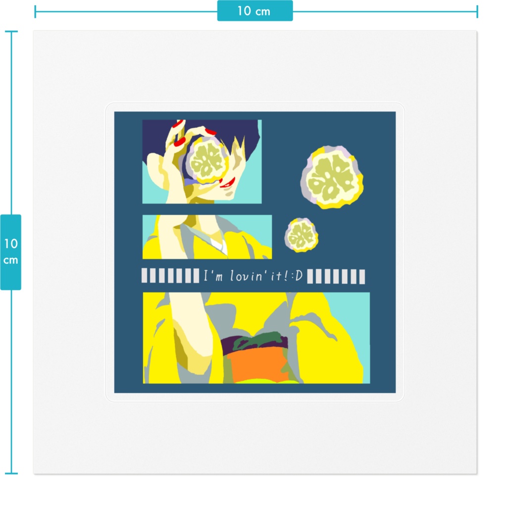 【I'm lovin'it!:D-yuzu-】クリアスクエアステッカー