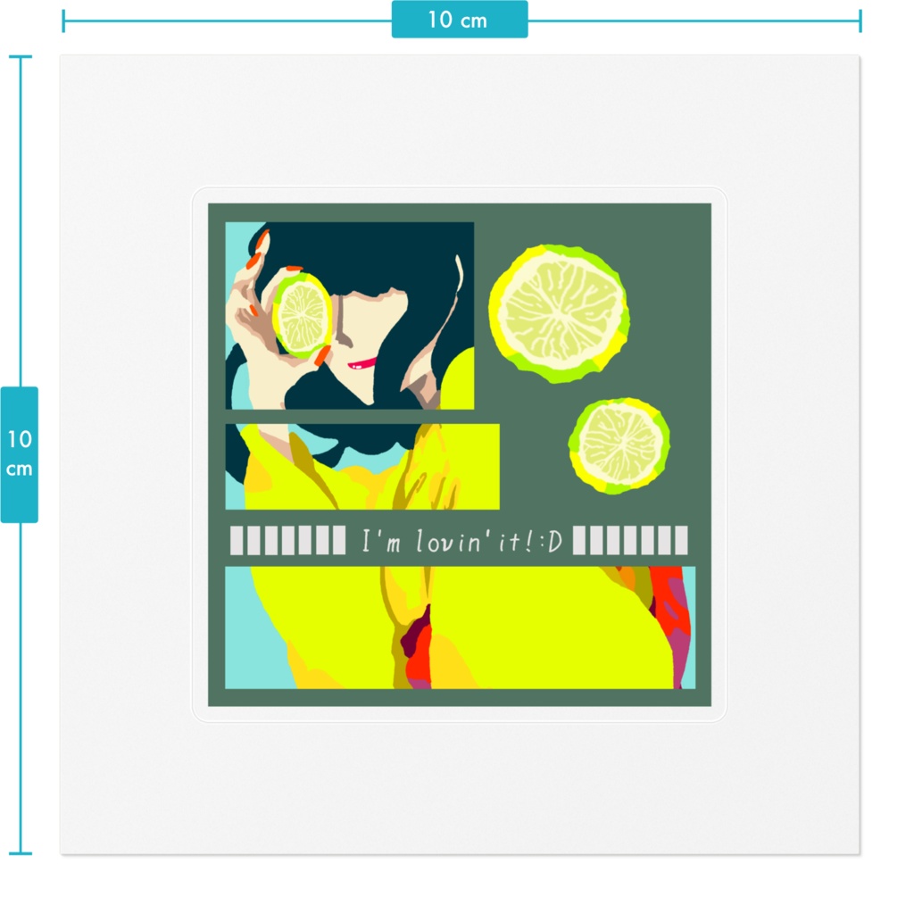 【I'm lovin'it!:D-lemon-】クリアスクエアステッカー