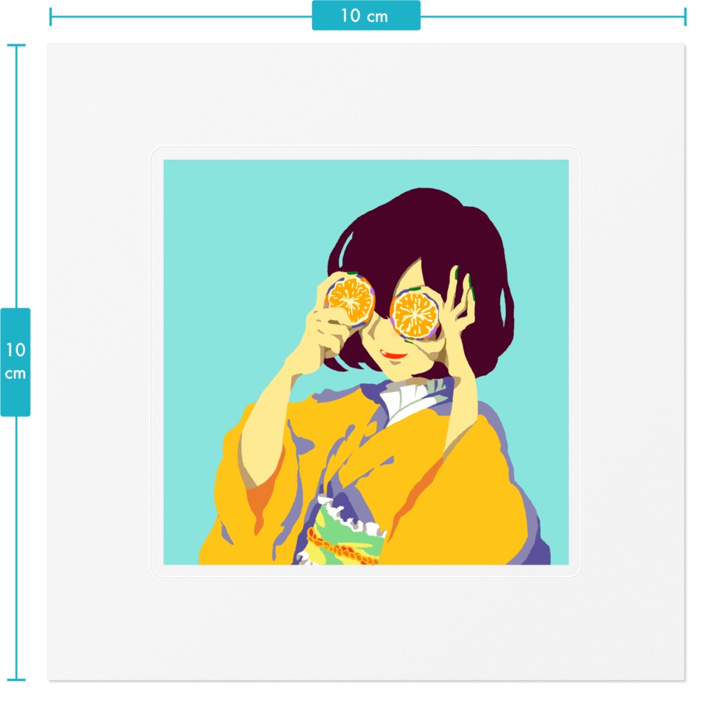 【I'm lovin'it!:D-simple orange-】クリアスクエアステッカー