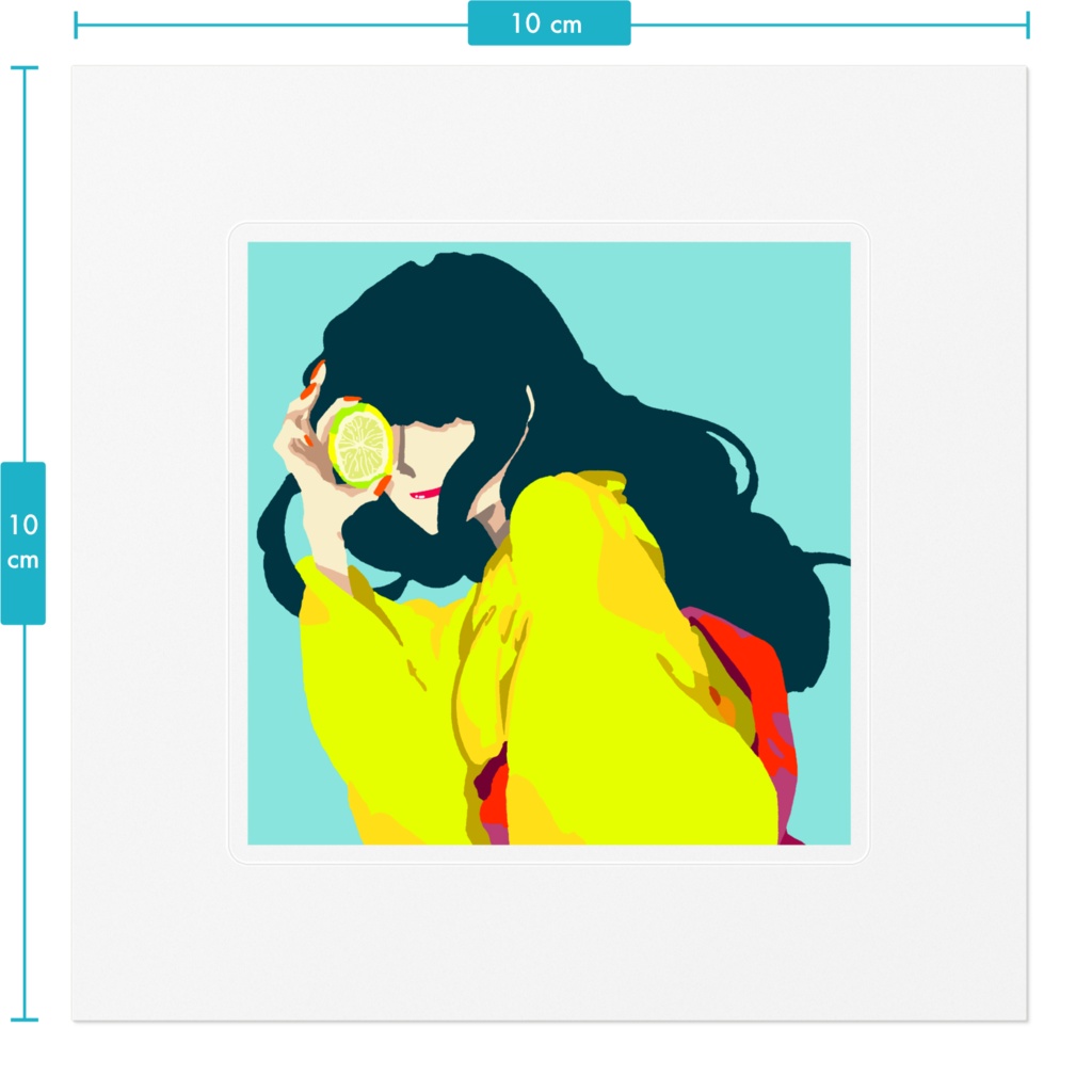 【I'm lovin'it!:D-simple lemon-】クリアスクエアステッカー