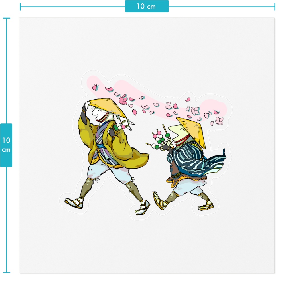 【ぎがと花も団子も】クリアステッカー