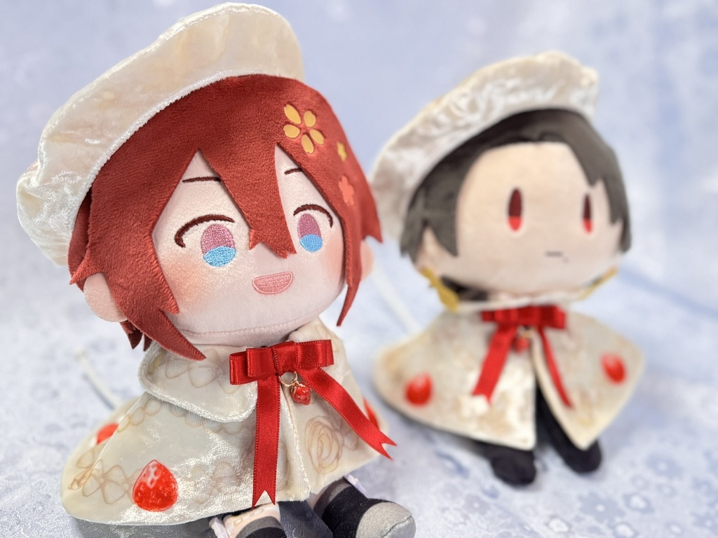 【5月中旬~再販予定】ストロベリーケーキ風ベレー帽&ケープセット