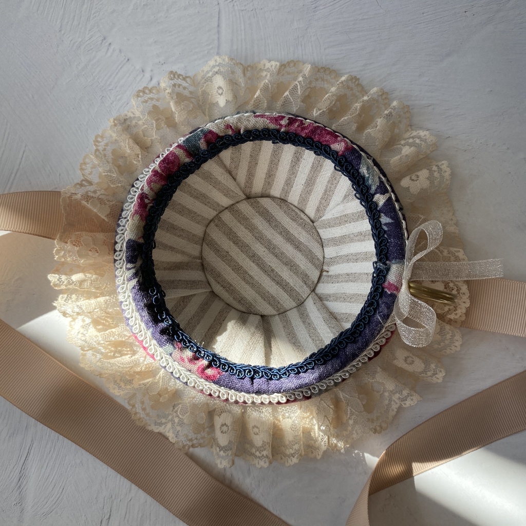 ヘッドドレス*ティーカップ*ネイビー